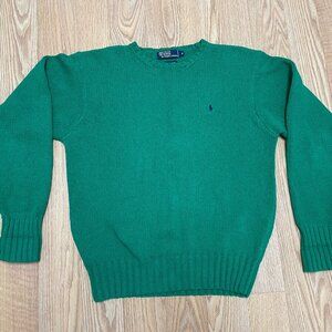 Unisex Medium Polo Vintage Ralph Lauren Made in Hong Kong Christmas Green